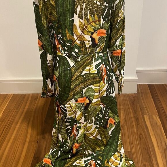 Farm Rio Paradise Forest maxi dress NWOT size medium - Picture 9 of 16